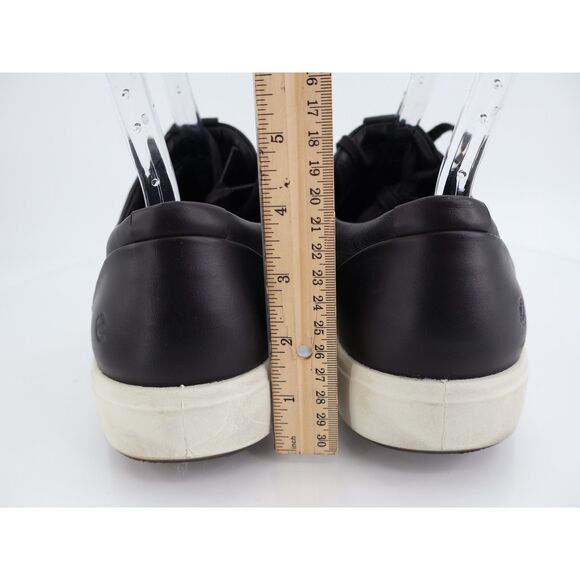 ECCO Men's Soft 7 City Sneaker Mens Size 47 13 Black Leather Lace Up Shoes - Picture 6 of 13